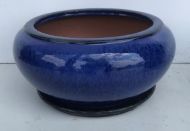 Solly Table Pot & Saucer - Glazed - Blue